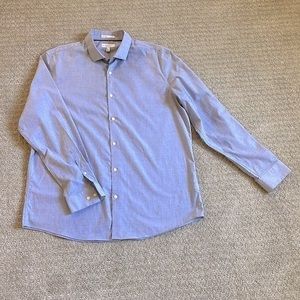 Calibrate Light Periwinkle/Gray Non-Iron Button Down Long Sleeve Shirt